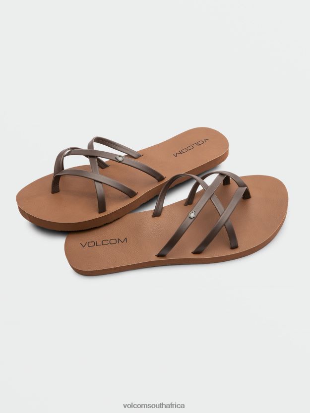 Z0ZR081013 Brown Women New School II Sandals Volcom Footwear