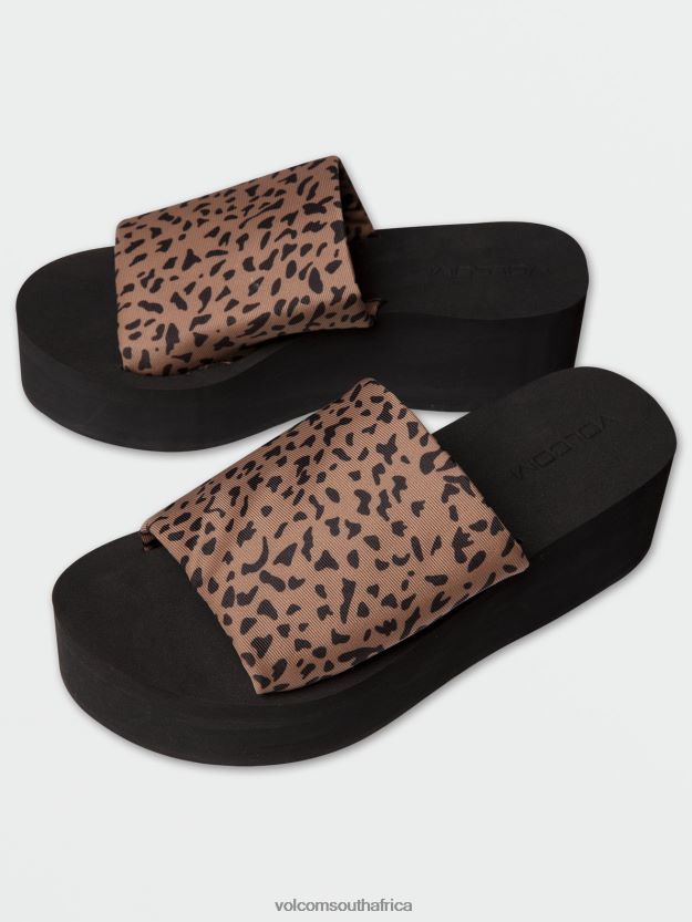 Z0ZR081036 Animal Print Women Simple Hi-Scraper Sandal Volcom Footwear