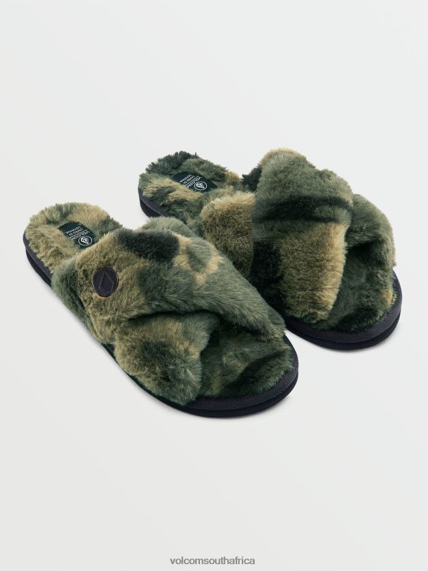Z0ZR081044 Camouflage Women Lived in Lounge Slip Sandal Volcom Footwear