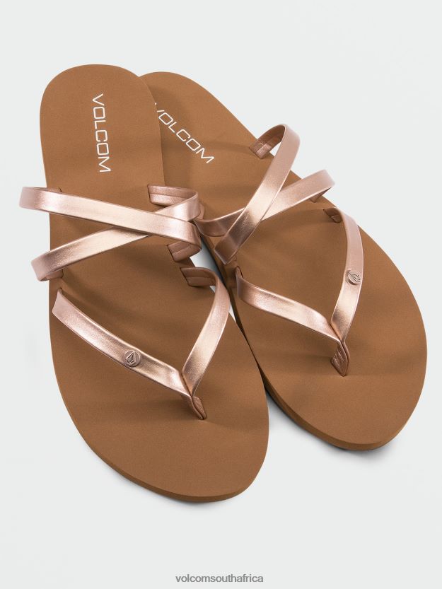 z0zr081005_rose_gold_women_easy_breezy_ii_sandals_volcom_footwear.jpg Z0ZR081005 Rose Gold Women Easy Breezy II Sandals Volcom Footwear - Image 1