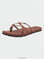 Z0ZR081008 Dark Clay Women New School II Sandals Volcom Footwear - Image 3