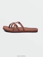 Z0ZR081008 Dark Clay Women New School II Sandals Volcom Footwear - Image 6