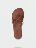 Z0ZR081008 Dark Clay Women New School II Sandals Volcom Footwear - Image 9