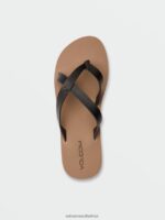 Z0ZR081009 Black Women Stone 2 Step Sandals Volcom Footwear - Image 2