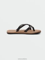 Z0ZR081009 Black Women Stone 2 Step Sandals Volcom Footwear - Image 7