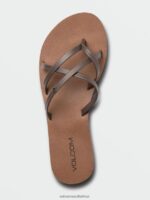Z0ZR081013 Brown Women New School II Sandals Volcom Footwear - Image 4