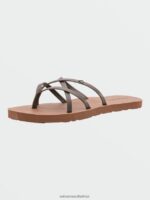 Z0ZR081013 Brown Women New School II Sandals Volcom Footwear - Image 6