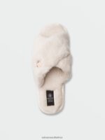 Z0ZR081014 Cream Women Lived in Lounge Slip Sandals Volcom Footwear - Image 10