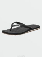 Z0ZR081015 Black White Women Eco Concourse Sandals Volcom Footwear - Image 3