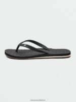 Z0ZR081015 Black White Women Eco Concourse Sandals Volcom Footwear - Image 5