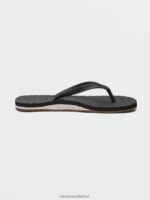 Z0ZR081015 Black White Women Eco Concourse Sandals Volcom Footwear - Image 7