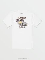 Z0ZR08101 White Men Florida Short Sleeve Tee Volcom Clothing