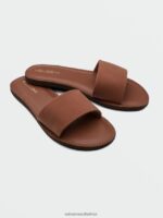 Z0ZR081020 Dark Clay Women Simple Slide Sandals Volcom Footwear - Image 3