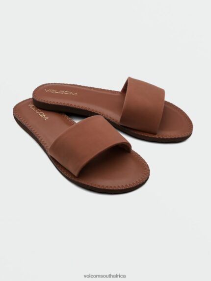 Z0ZR081020 Dark Clay Women Simple Slide Sandals Volcom Footwear