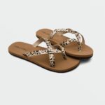 Z0ZR081028 Leopard Women Stone 2 Step Sandals Volcom Footwear