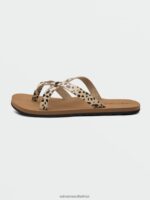 Z0ZR081028 Leopard Women Stone 2 Step Sandals Volcom Footwear - Image 5