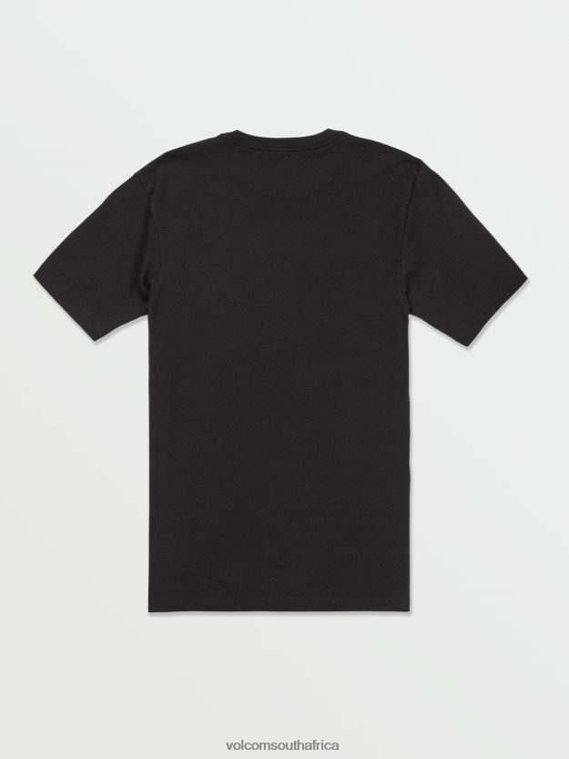 Z0ZR08102 Black Men Crisp Stone Short Sleeve Tee Volcom Clothing - Image 3