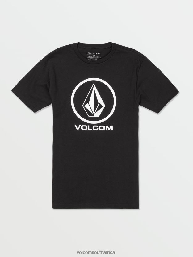 Z0ZR08102 Black Men Crisp Stone Short Sleeve Tee Volcom Clothing - Image 1