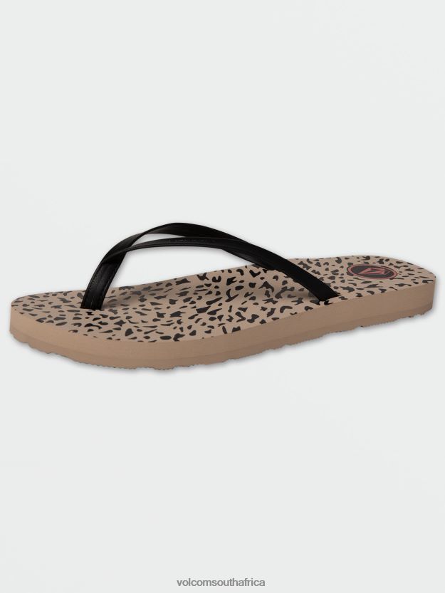 Z0ZR081031 Animal Print Women Color Me Spring Sandal Volcom Footwear - Image 3