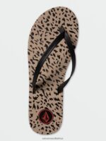 Z0ZR081031 Animal Print Women Color Me Spring Sandal Volcom Footwear - Image 4