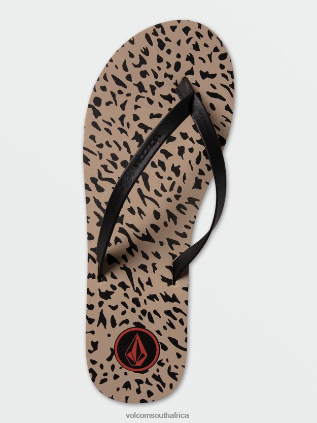 Z0ZR081031 Animal Print Women Color Me Spring Sandal Volcom Footwear - Image 5