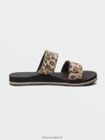 Z0ZR081042 Leopard Women Eco Recliner Slide Sandals Volcom Footwear - Image 8