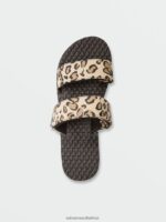 Z0ZR081042 Leopard Women Eco Recliner Slide Sandals Volcom Footwear - Image 10