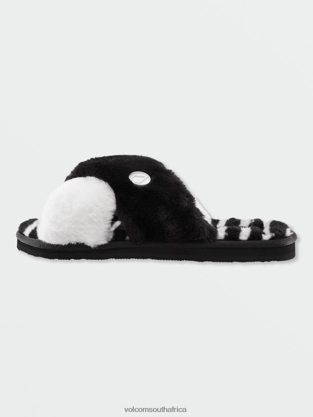 Z0ZR081045 Black White Women Lived in Lounge Slip Sandal Volcom Footwear - Image 2