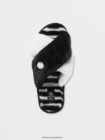 Z0ZR081045 Black White Women Lived in Lounge Slip Sandal Volcom Footwear - Image 11