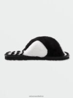 Z0ZR081045 Black White Women Lived in Lounge Slip Sandal Volcom Footwear - Image 6