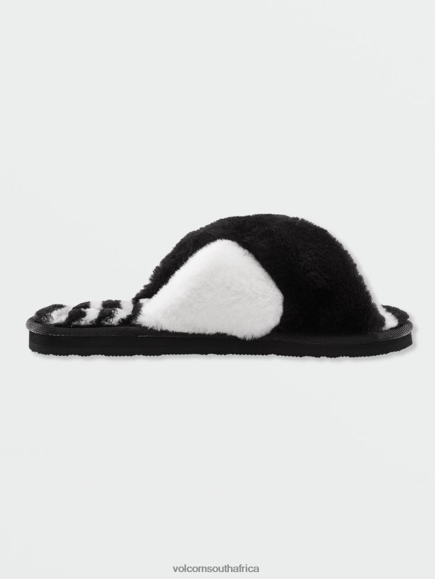 Z0ZR081045 Black White Women Lived in Lounge Slip Sandal Volcom Footwear - Image 6