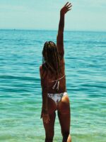 Z0ZR081050 White Women Coco Slide Triangle Bikini Top Volcom Clothing - Image 11