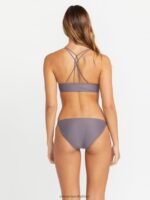 Z0ZR081054 Slate Grey Women Simply Solid V Neck Bikini Top Volcom Clothing - Image 2