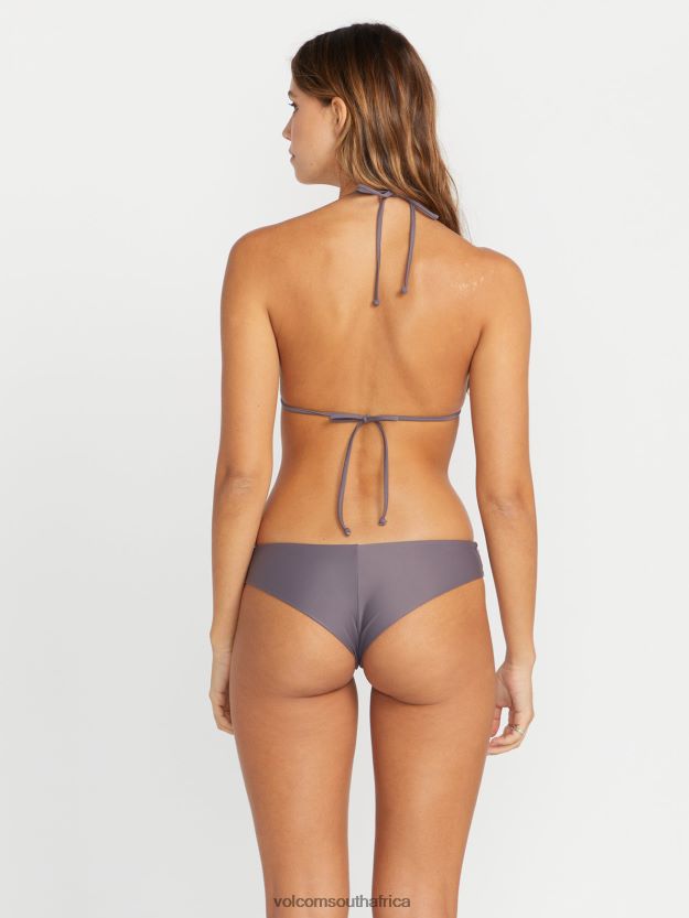 Z0ZR081055 Slate Grey Women Simply Solid Slide Triangle Bikini Top Volcom Clothing - Image 3