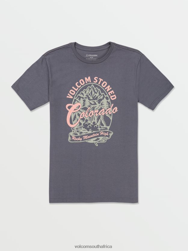 Z0ZR08105 Dark Slate Men Colorado Short Sleeve Tee Volcom Clothing - Image 1