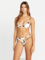 Z0ZR081060 Multi Women Gold Dust V Neck Bikini Top Volcom Clothing