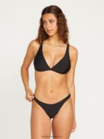 Z0ZR081079 Black Women Simply Seamless Skimpy Bikini Bottom Volcom Clothing - Image 3