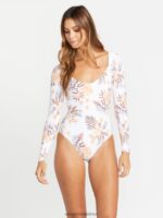 Z0ZR081087 White Women Coco One Piece Swimsuit Volcom Clothing - Image 5