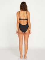 Z0ZR081089 Black Women Simply Seamless One Piece Swimsuit Volcom Clothing - Image 2