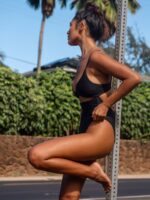 Z0ZR081089 Black Women Simply Seamless One Piece Swimsuit Volcom Clothing