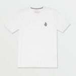 Z0ZR08108 White Men Iconic Stone Short Sleeve Tee Volcom Clothing