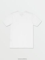 Z0ZR08108 White Men Iconic Stone Short Sleeve Tee Volcom Clothing - Image 3