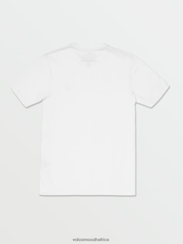 Z0ZR08108 White Men Iconic Stone Short Sleeve Tee Volcom Clothing - Image 3