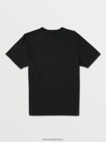 Z0ZR08109 Black Men Solid Short Sleeve Pocket Tee Volcom Clothing - Image 2