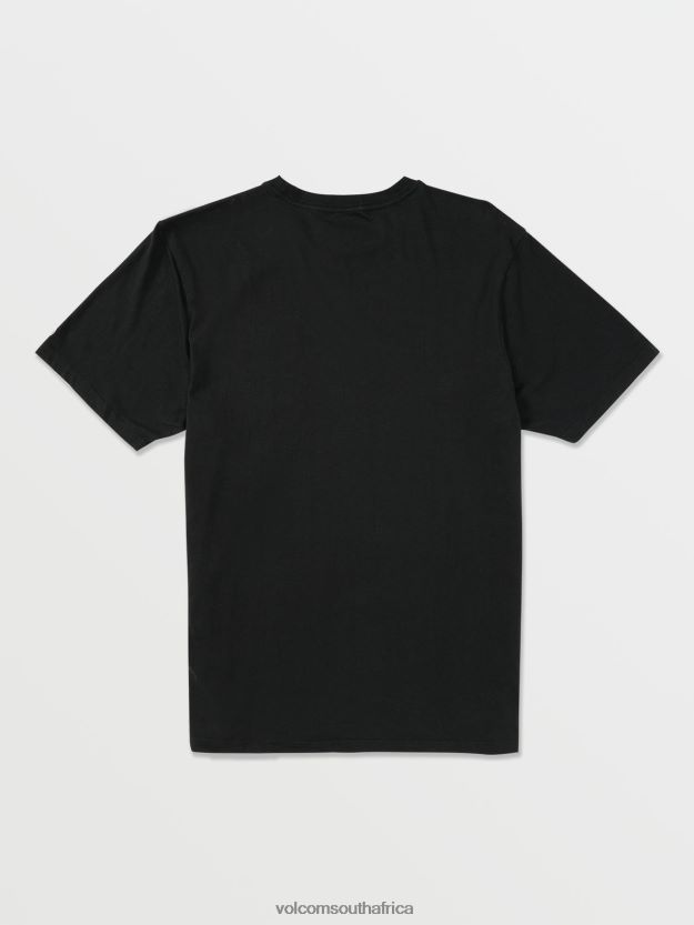 Z0ZR08109 Black Men Solid Short Sleeve Pocket Tee Volcom Clothing - Image 3