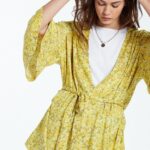 Z0ZR081102 Lime Women Wanna Have Sun Robe Volcom Clothing