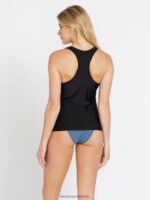 Z0ZR081104 Black Women Simply Core Tankini Bikini Top Volcom Clothing - Image 2