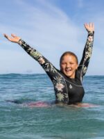 Z0ZR081109 Black Women Modulator 1mm Long Sleeve Back Zip Wetsuit Volcom Clothing - Image 2