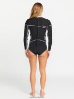 Z0ZR081109 Black Women Modulator 1mm Long Sleeve Back Zip Wetsuit Volcom Clothing - Image 7
