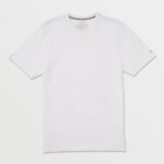 Z0ZR08110 White Men Solid Short Sleeve Pocket Tee Volcom Clothing